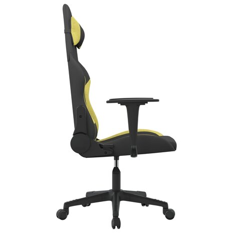 Gamestoel stof zwart en lichtgroen 4