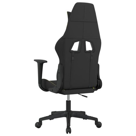 Gamestoel stof zwart en lichtgroen 5