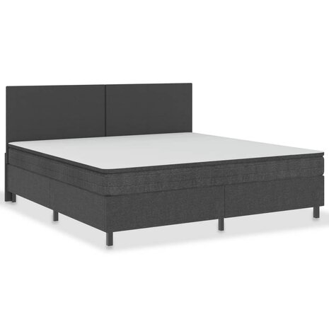 Boxspringframe stof grijs 200x200 cm 2