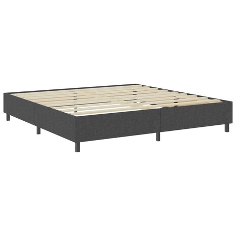 Boxspringframe stof grijs 200x200 cm 3