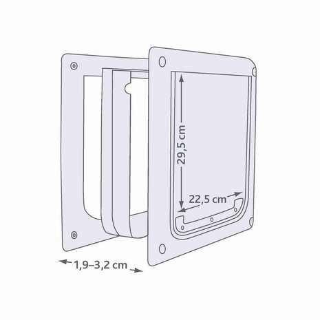 Kattenluik Trixie Wit Plastic 30 × 36 CM 1