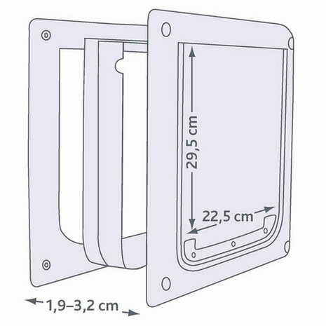 Kattenluik Trixie Wit Plastic 30 × 36 CM 2