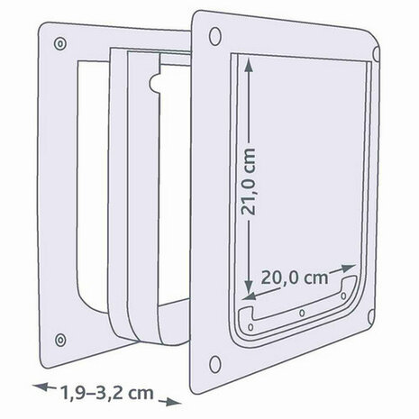 Kattenluik Trixie Wit Plastic 25 × 29 CM 2