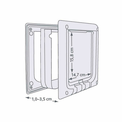 Kattenluik Trixie Wit Plastic 21,1 × 24,4 CM 4
