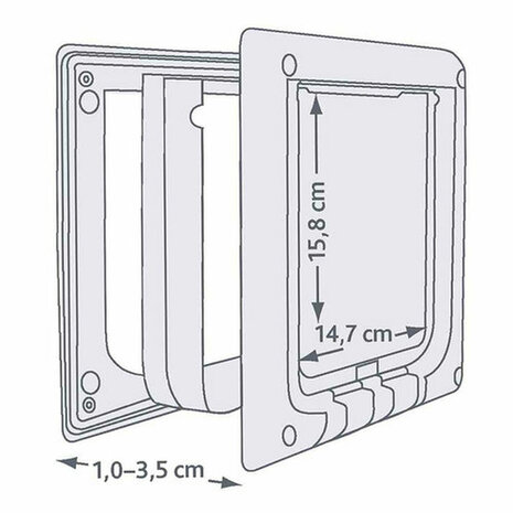 Kattenluik Trixie Wit Plastic 21,1 × 24,4 CM 5