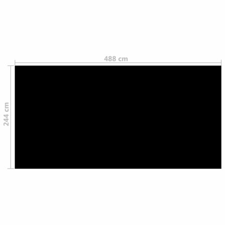 Zwembadhoes 488x244 cm PE zwart 4