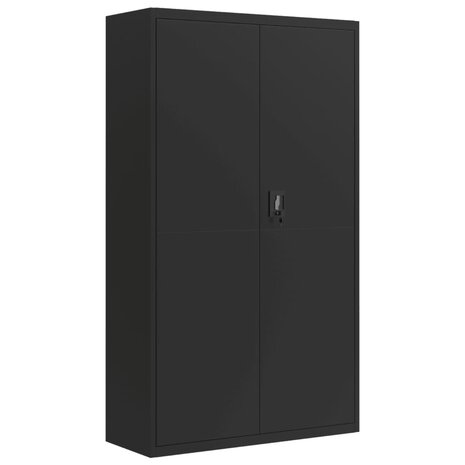 Archiefkast 105x40x180 cm staal zwart 2