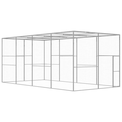 Kattenkooi 6x3x2,5 m gegalvaniseerd staal 1