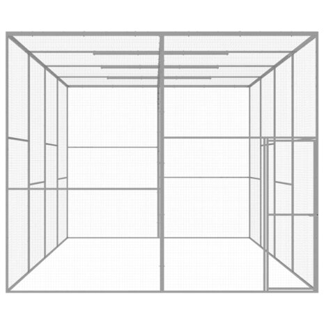 Kattenkooi 6x3x2,5 m gegalvaniseerd staal 2
