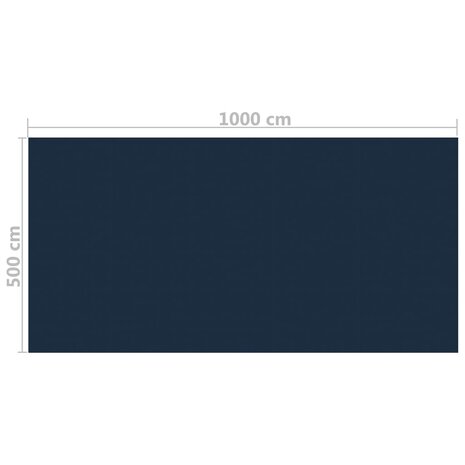 Zwembadfolie solar drijvend 1000x500 cm PE zwart en blauw 5