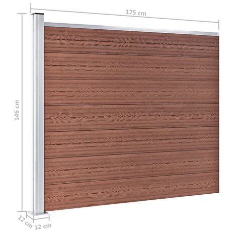 Schuttingpaneel 175x146 cm HKC bruin 9