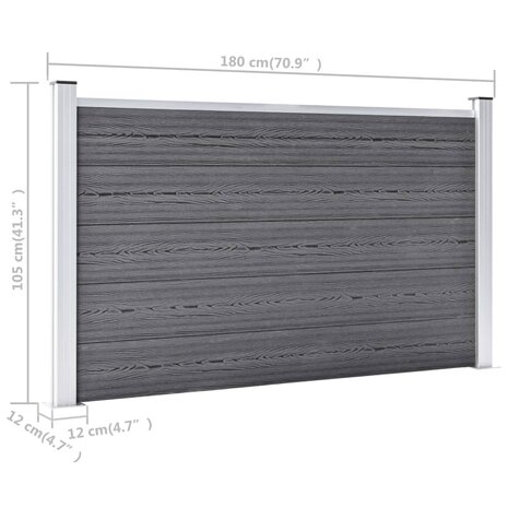 Schutting 526x106 cm HKC grijs 9