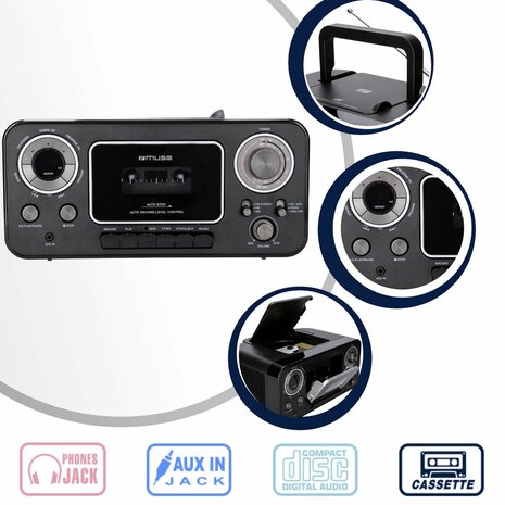 Radio met cassettespeler Muse M-182RDC 4