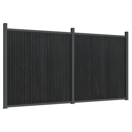 Schuttingpaneel 353x186 cm HKC grijs 2