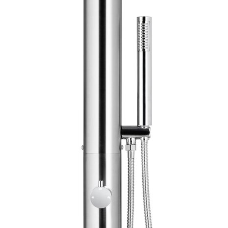 Buitendouche met bruine basis 225 cm roestvrij staal 7