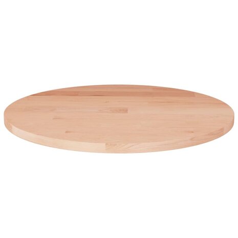 Tafelblad rond Ø40x1,5 cm onbehandeld massief eikenhout 1
