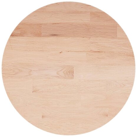 Tafelblad rond Ø40x1,5 cm onbehandeld massief eikenhout 2