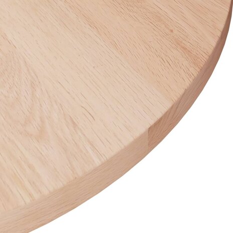 Tafelblad rond Ø40x1,5 cm onbehandeld massief eikenhout 3