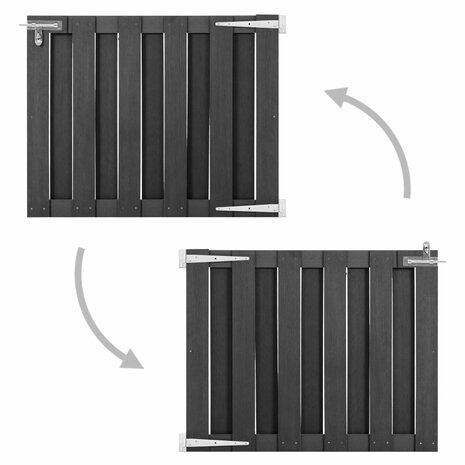 Poort 100x80 cm HKC grijs 2
