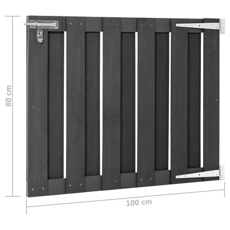 Poort 100x80 cm HKC grijs 6
