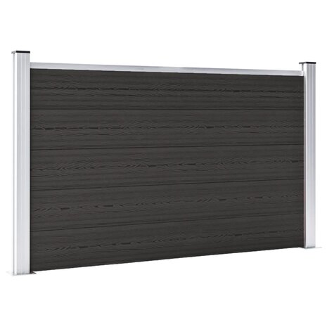 Schuttingpaneel 180x105 cm HKC zwart 2