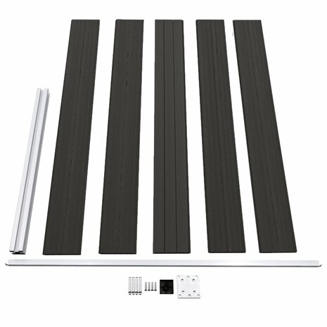Schuttingpaneel 175x105 cm HKC zwart 4