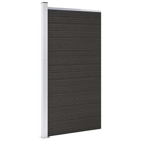Schuttingpaneel 95x186 cm HKC zwart 2