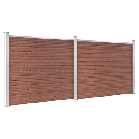 Schuttingpanelenset 353x146 cm HKC bruin   2