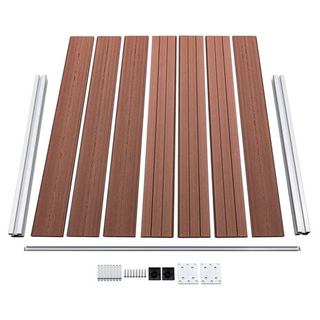 Schuttingpanelenset 872x146 cm HKC bruin   5