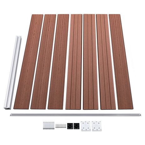 Schuttingpanelenset 872x146 cm HKC bruin   6