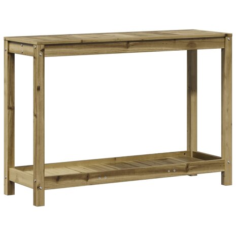 Oppottafel met schap 108x35x75 cm geïmpregneerd grenenhout 2