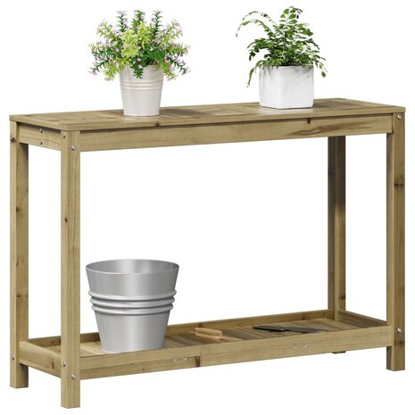 Oppottafel met schap 108x35x75 cm geïmpregneerd grenenhout 4