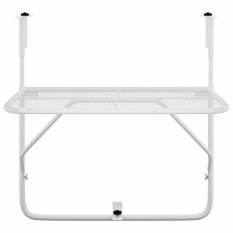 Balkontafel 60x40 cm staal wit 3