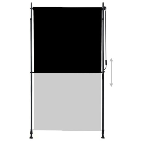Rolgordijn voor buiten 120x270 cm antraciet  3