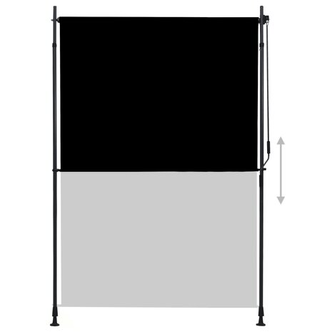 Rolgordijn voor buiten 150x270 cm antraciet  3
