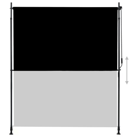 Rolgordijn voor buiten 200x270 cm antraciet  3