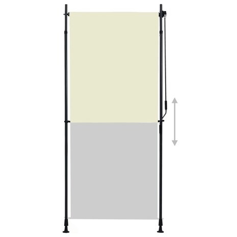 Rolgordijn voor buiten 100x270 cm crème 3