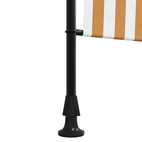 Rolgordijn voor buiten 120x270 cm stof en staal oranje en wit 8