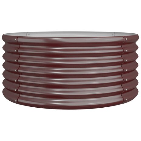 Plantenbak 80x80x36 cm gepoedercoat staal bruin 2