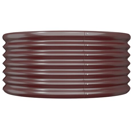 Plantenbak 80x80x36 cm gepoedercoat staal bruin 3