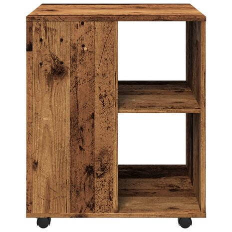 Rolkast 60x53x72 cm bewerkt hout oud houtkleurig 5