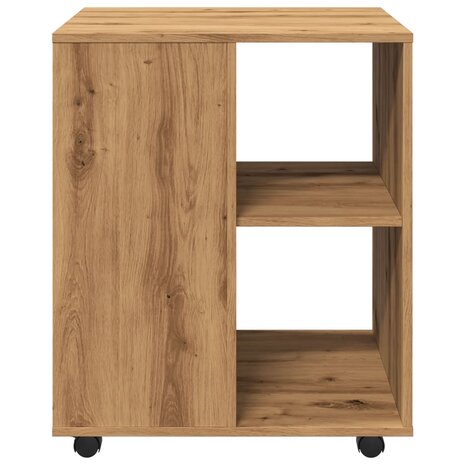 Rolkast 60x53x72 cm bewerkt hout artisanaal eikenkleurig 5
