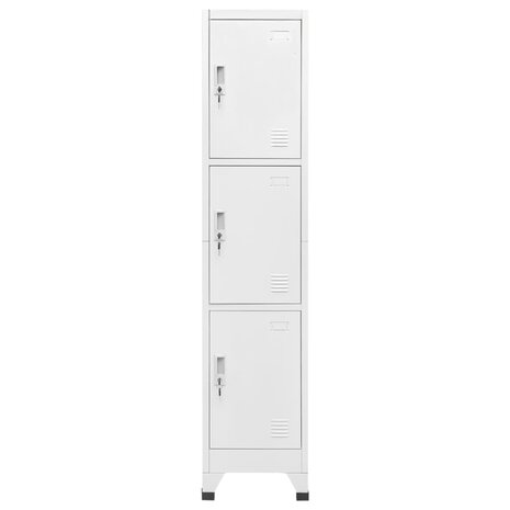 Lockerkast met 3 vakken 38x45x180 cm   2