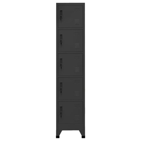 Lockerkast 38x40x180 cm staal antracietkleurig 2