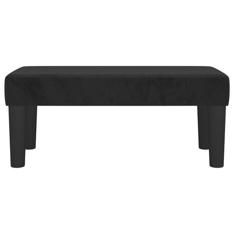Bankje 70x30x30 cm fluweel zwart 3