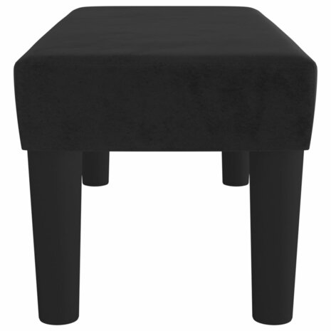 Bankje 70x30x30 cm fluweel zwart 4