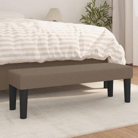 Bankje 100x30x30 cm stof taupe 1