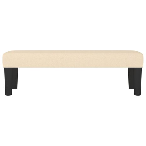 Bankje 100x30x30 cm stof crèmekleurig 3