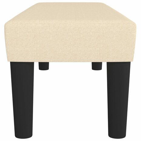 Bankje 100x30x30 cm stof crèmekleurig 4