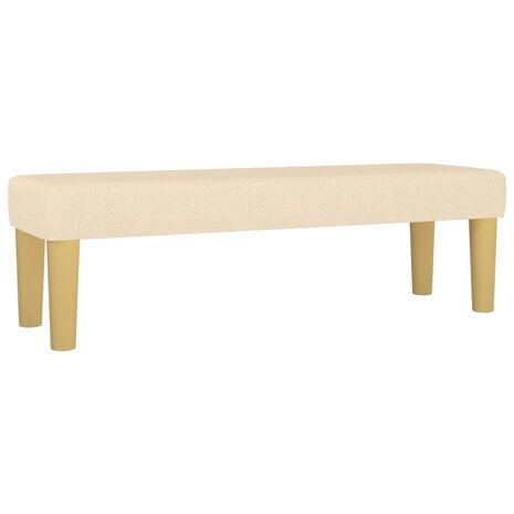 Bankje 100x30x30 cm stof crèmekleurig 2